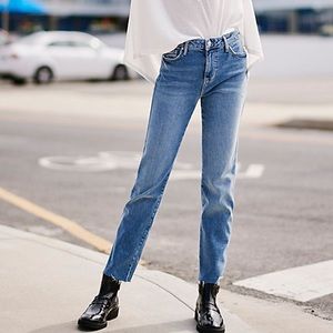 Free People Clean Girlfriend Jeans